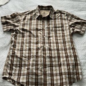 Anchor Blue young mens Xlarge button up cotton short sleeve